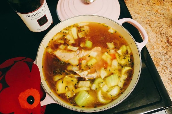 一鍋料理#2。自製新鮮雞高湯塊