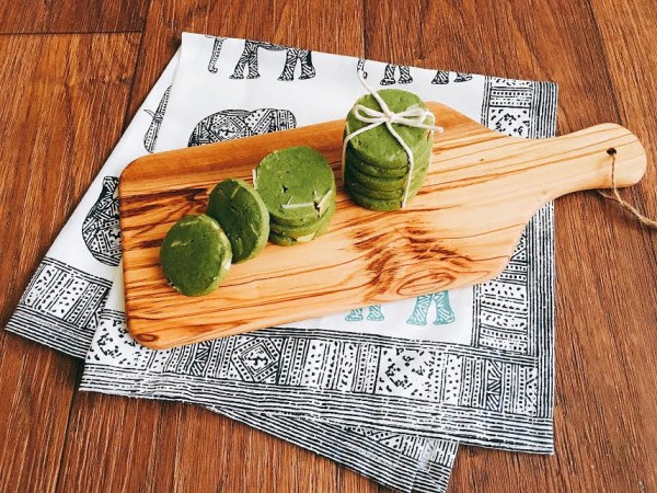 甜點。抹茶杏仁餅乾