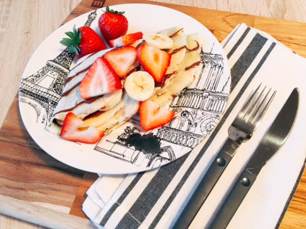 甜點。果汁機做法式可麗餅 French Crêpes