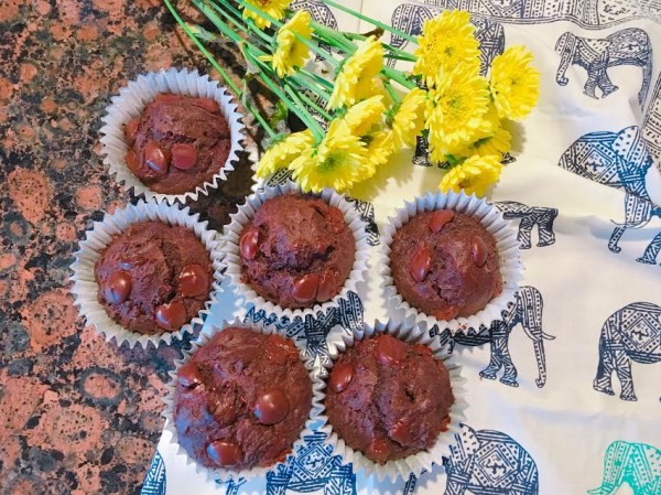 甜點。優格巧克力馬芬蛋糕 Double Chocolate Muffins