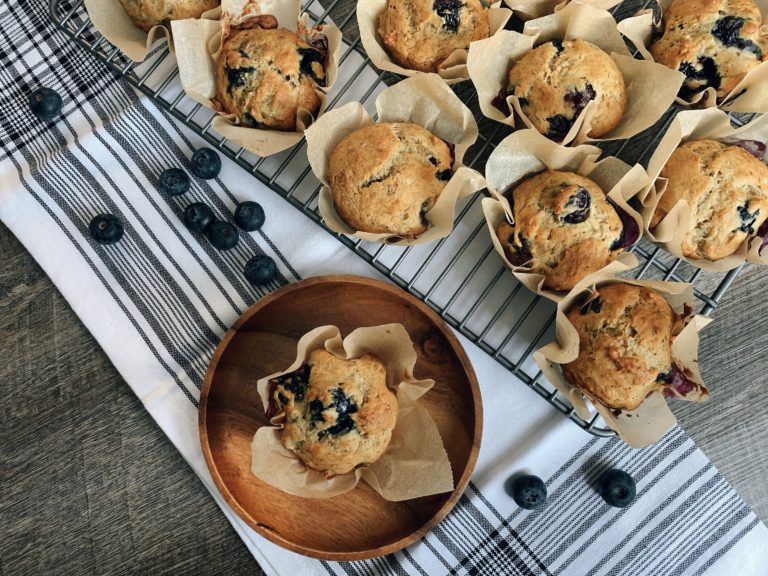 早餐｜香蕉藍莓黑糖馬芬 Banana Blueberry Muffins